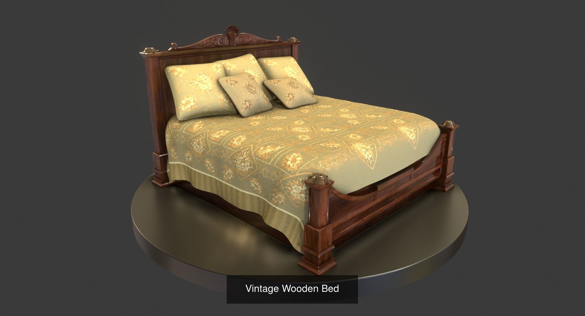 Vintage Furniture Set 3D Model Collection_7