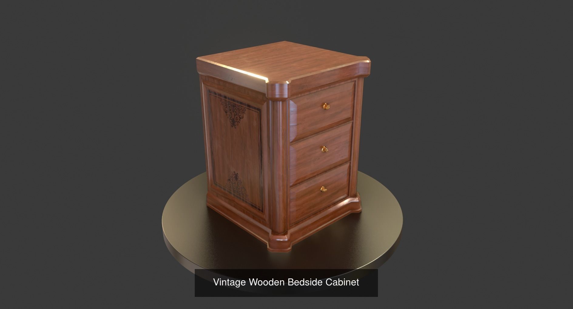 Vintage Furniture Set 3D Model Collection_10