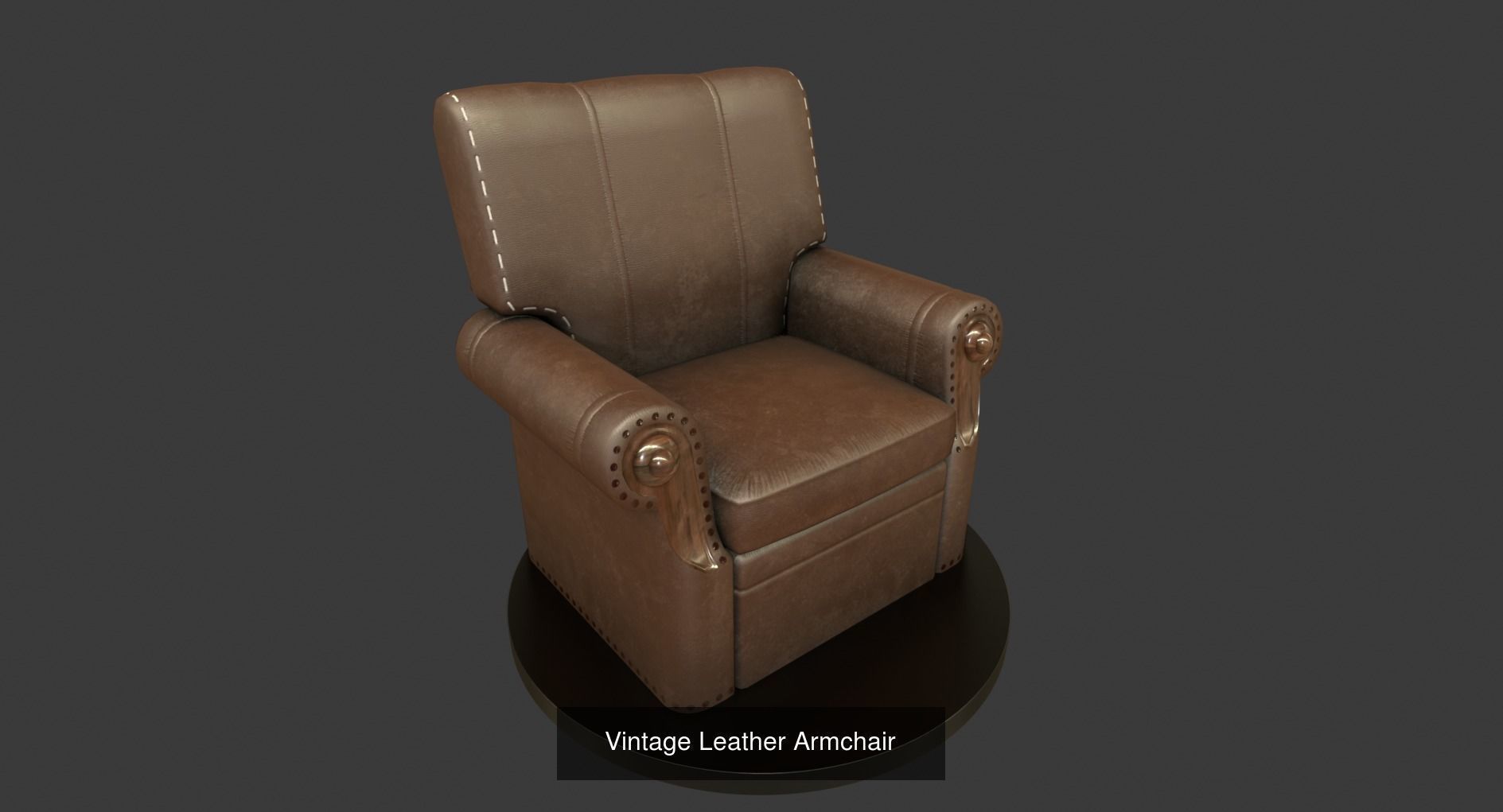 Vintage Furniture Set 3D Model Collection_9