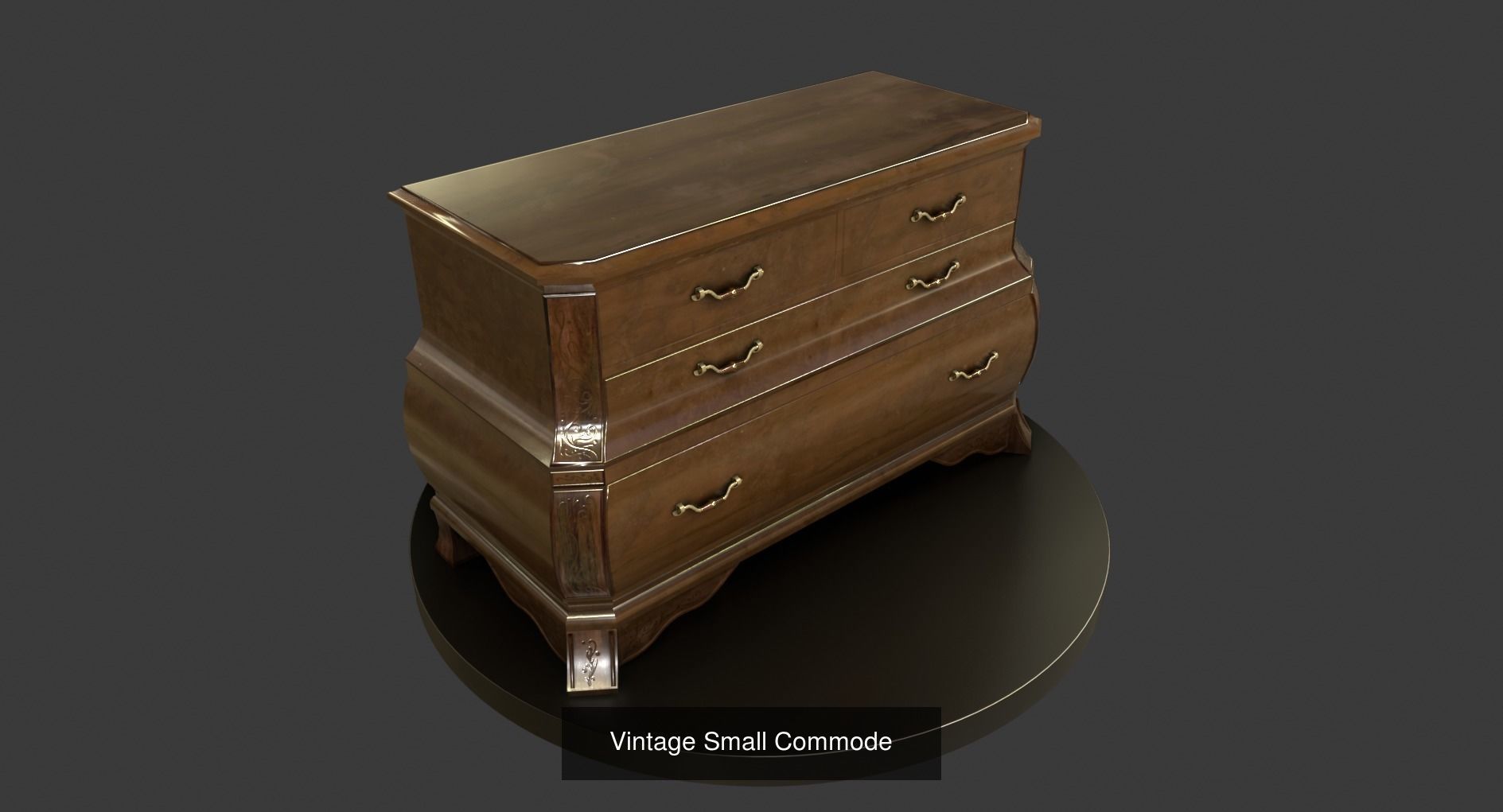 Vintage Furniture Set 3D Model Collection_14