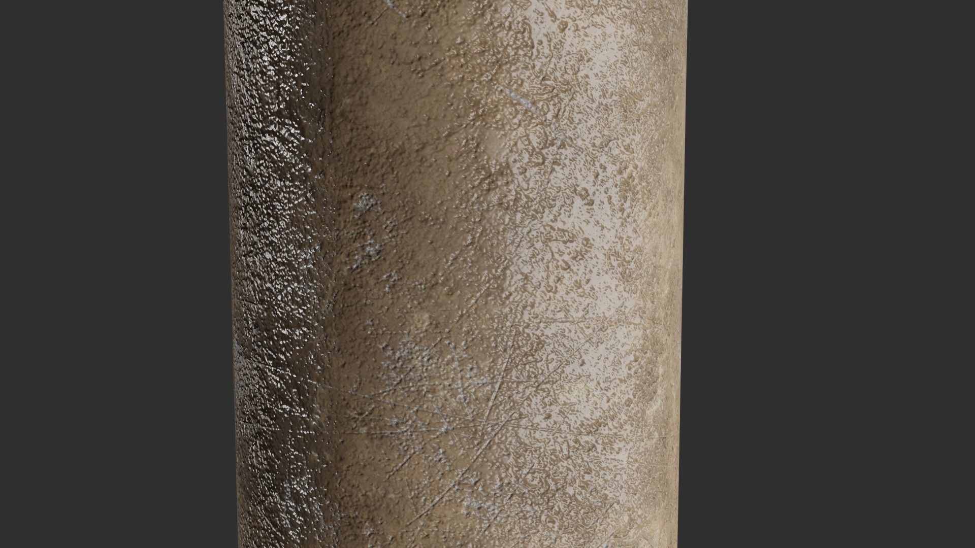 Column stone Low-poly 3D model_2