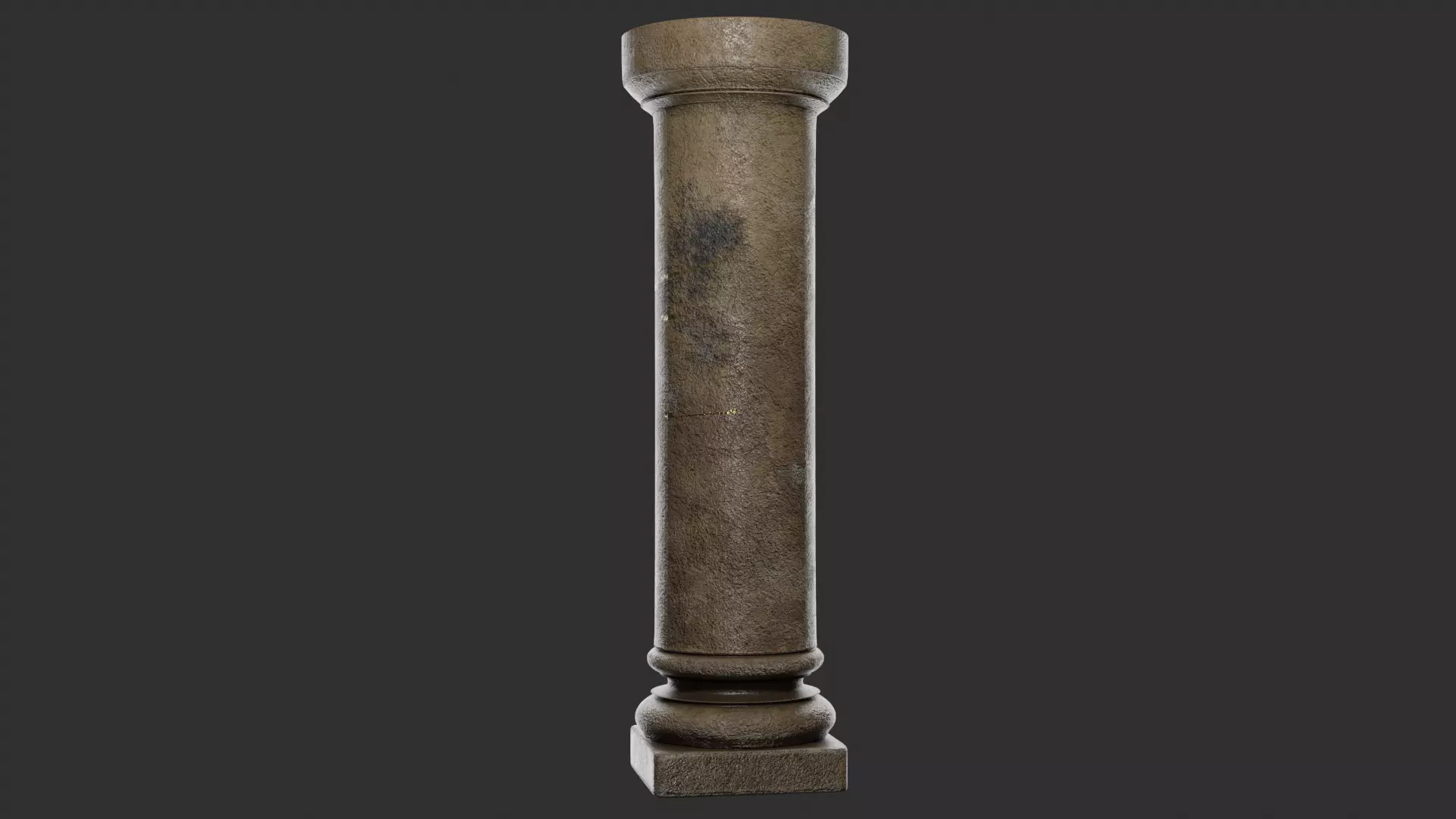 Column stone Low-poly 3D model_0