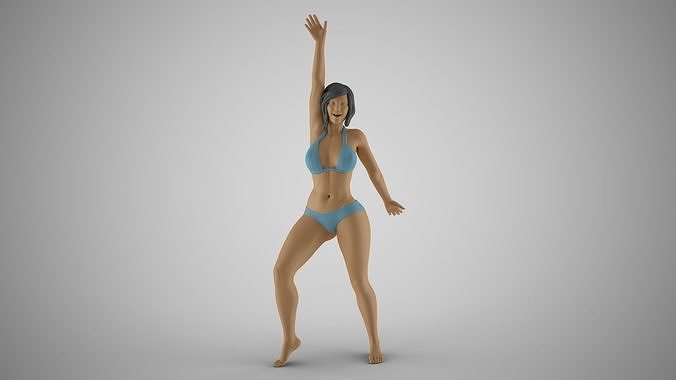 Girl Having Fun 3D print model