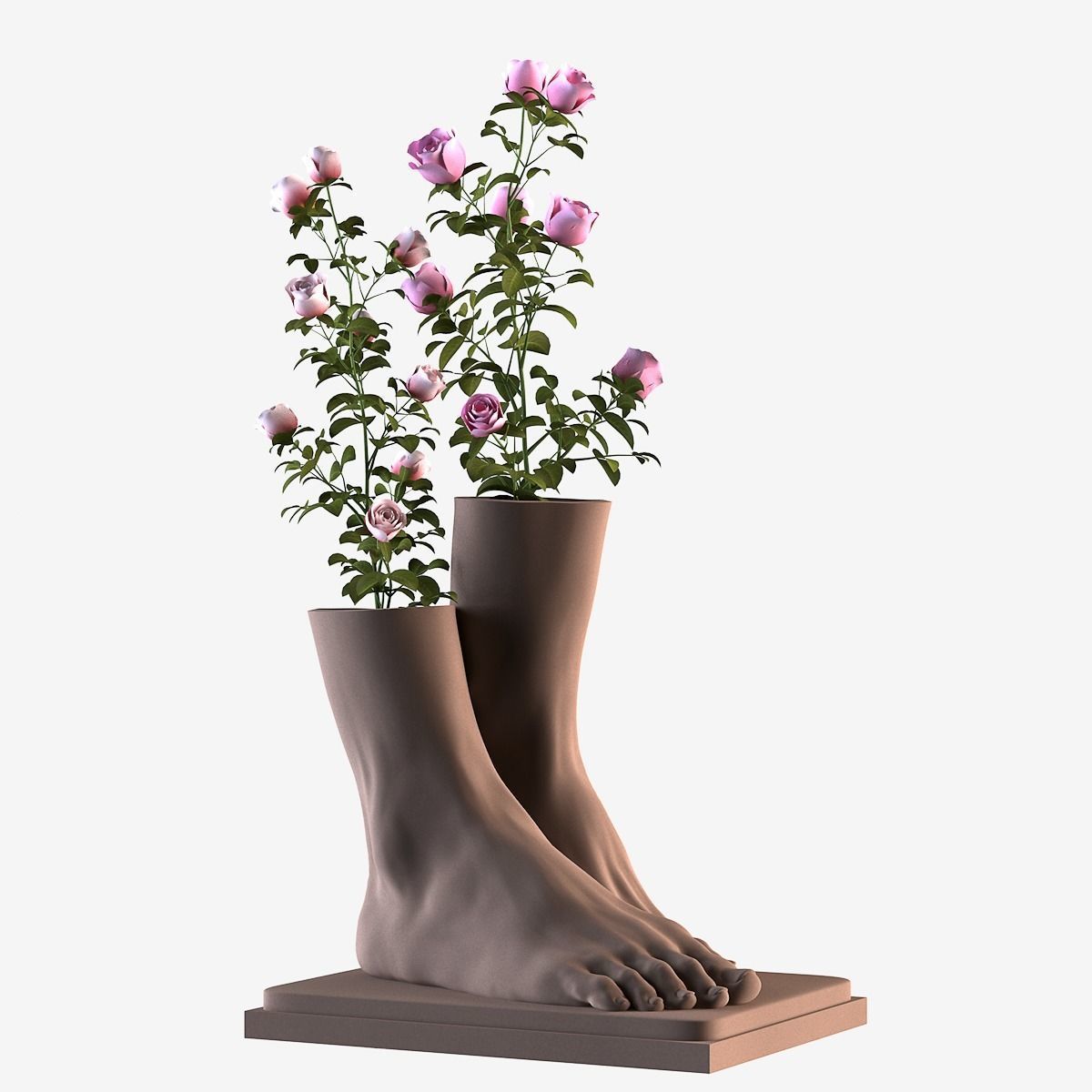 Foot Vase 3D print model_4