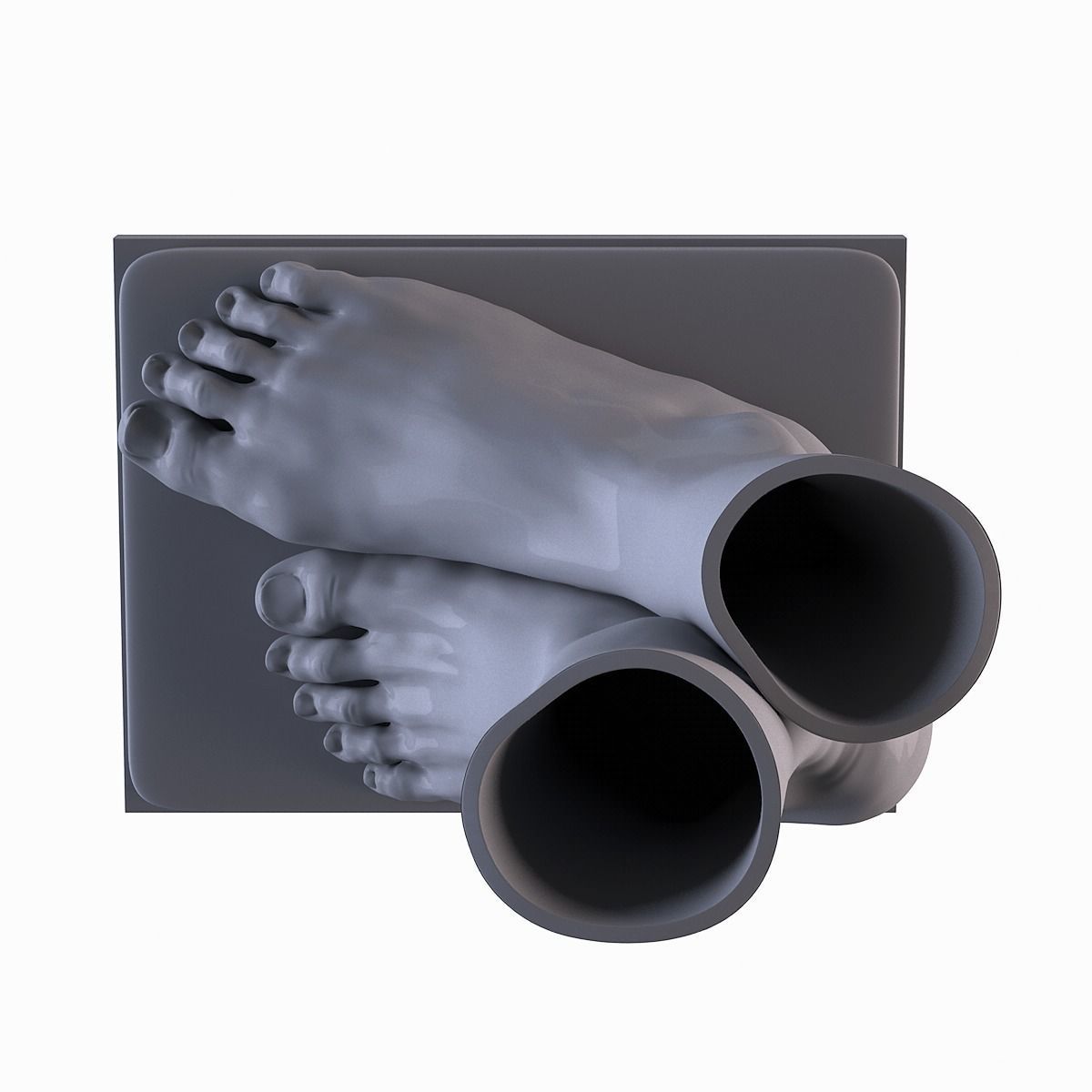 Foot Vase 3D print model_14