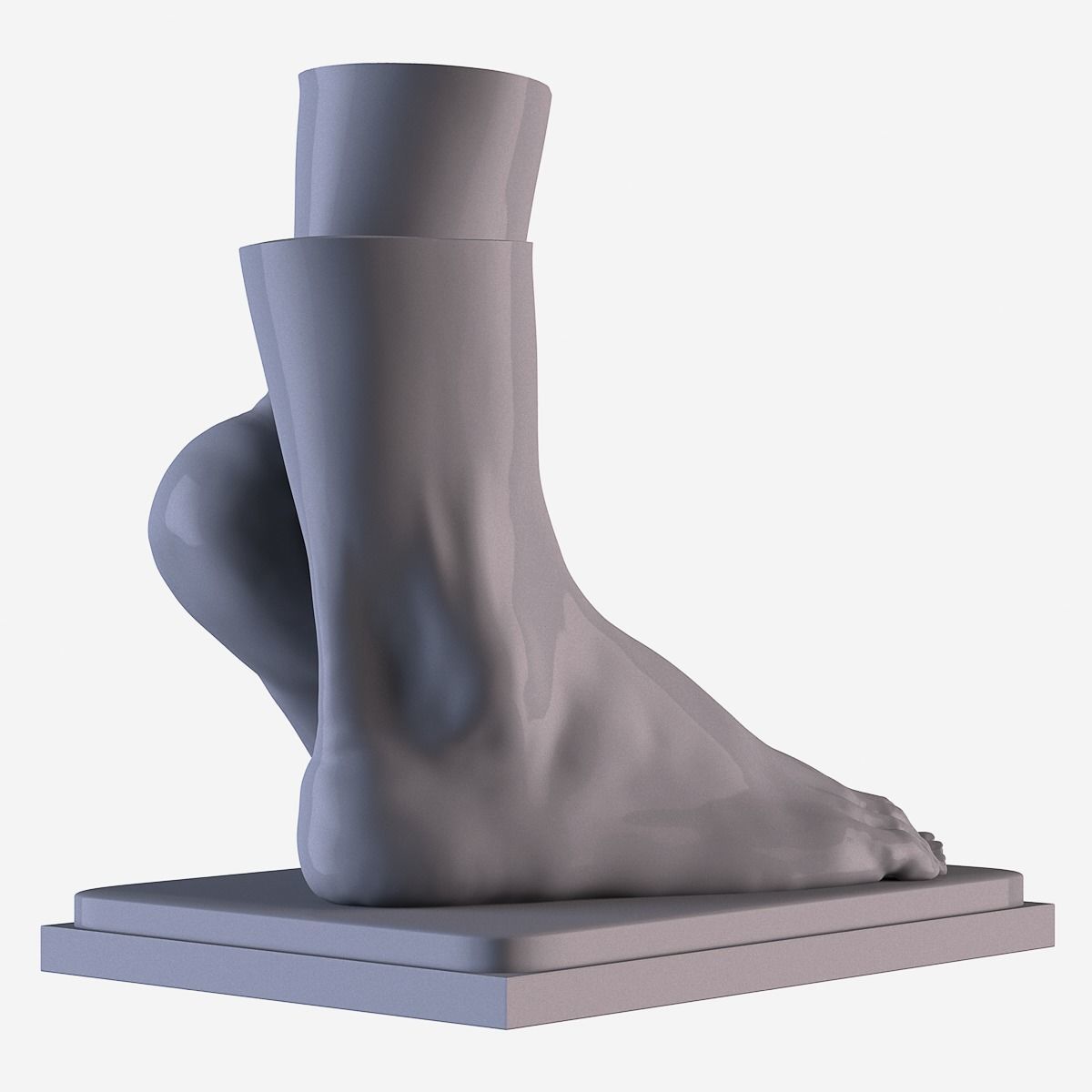 Foot Vase 3D print model_11