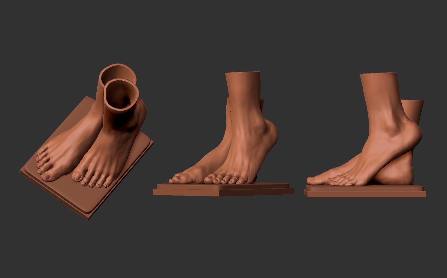 Foot Vase 3D print model_16