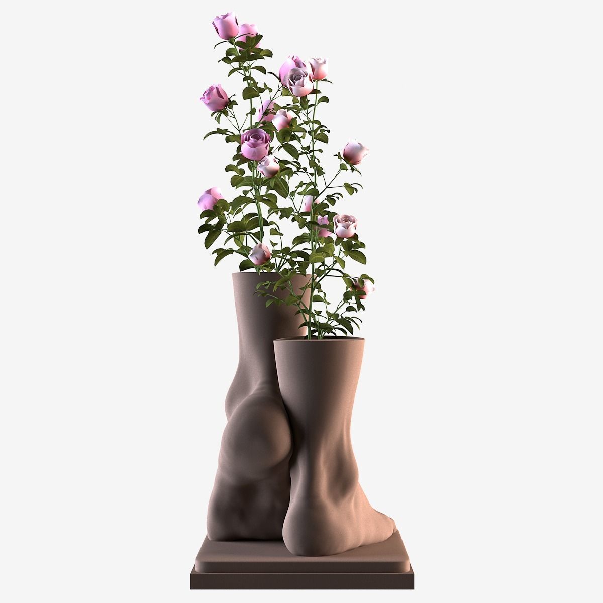Foot Vase 3D print model_2