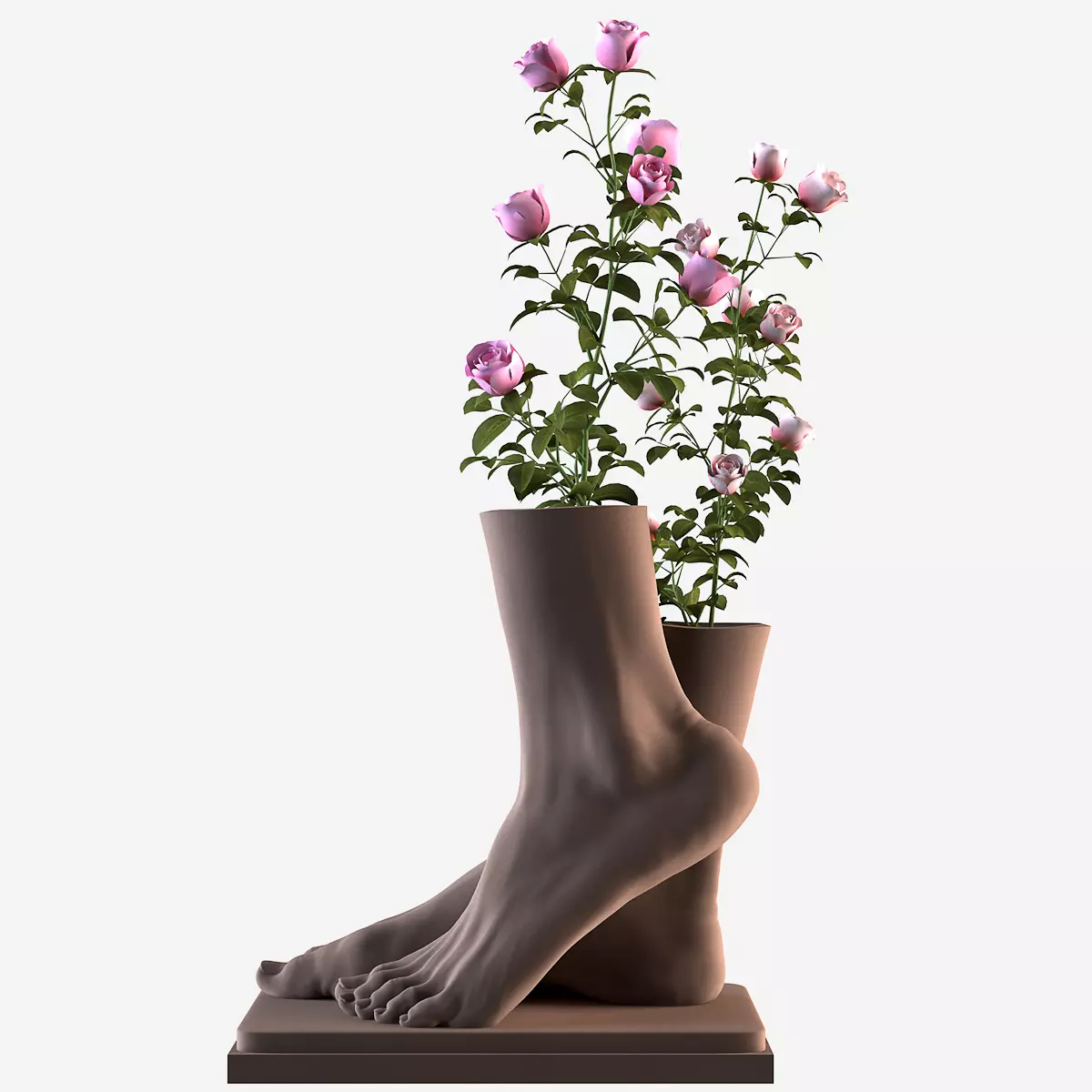Foot Vase 3D print model_0