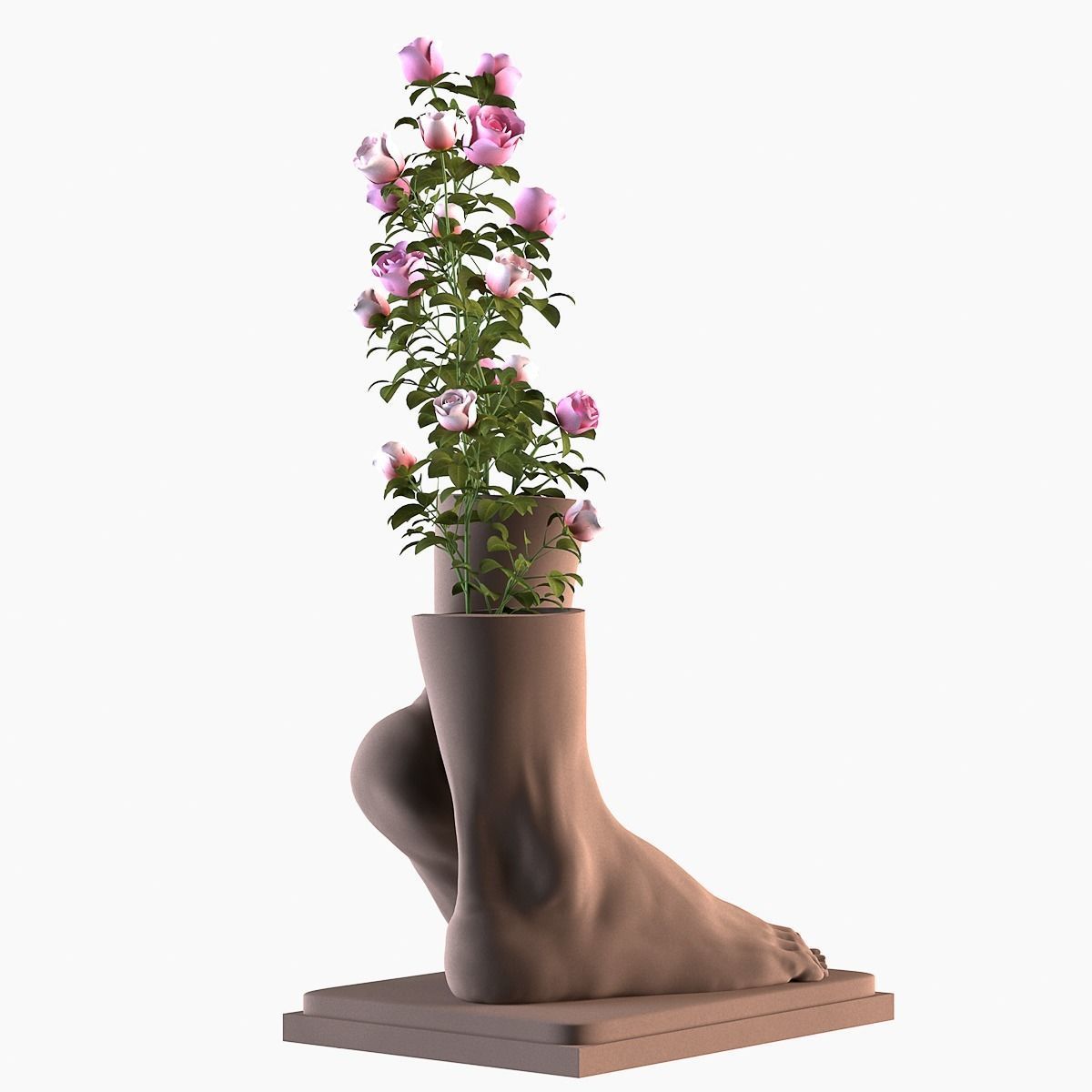 Foot Vase 3D print model_5