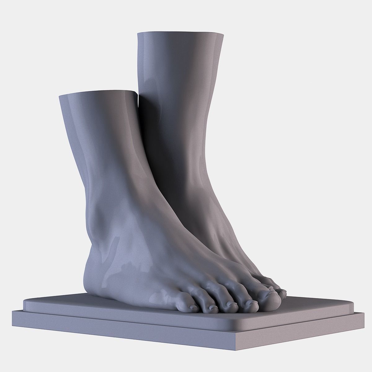 Foot Vase 3D print model_13