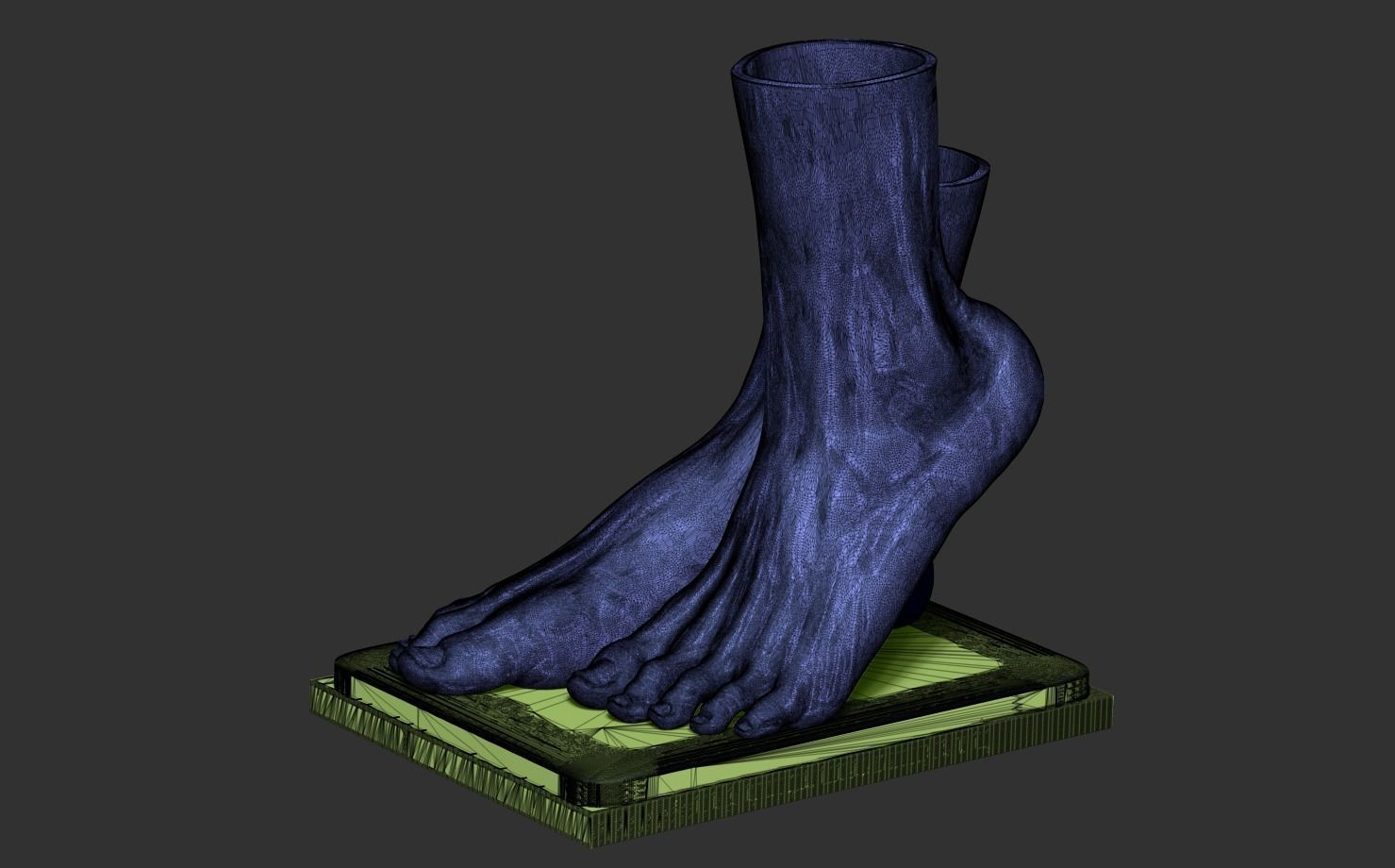Foot Vase 3D print model_17