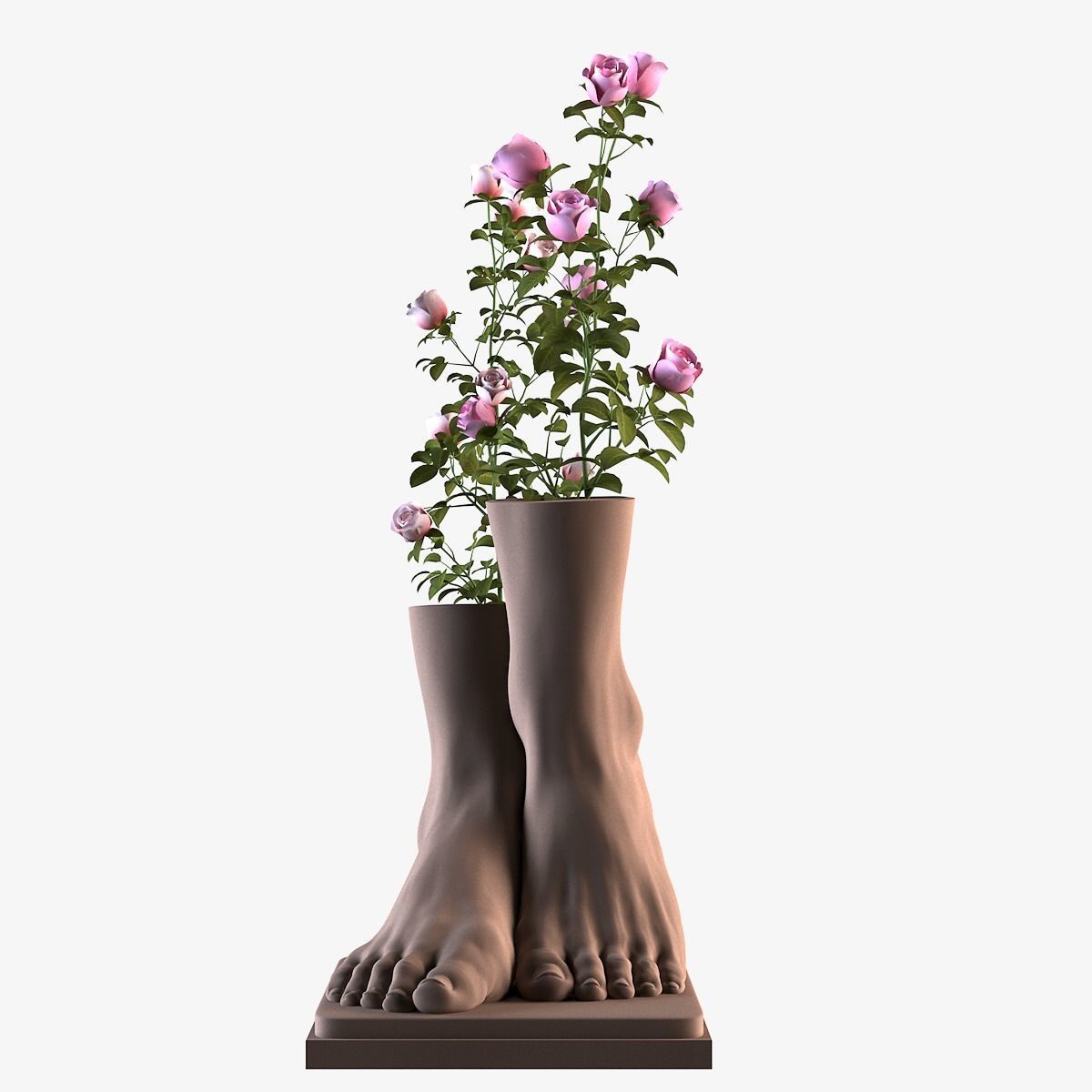 Foot Vase 3D print model_3