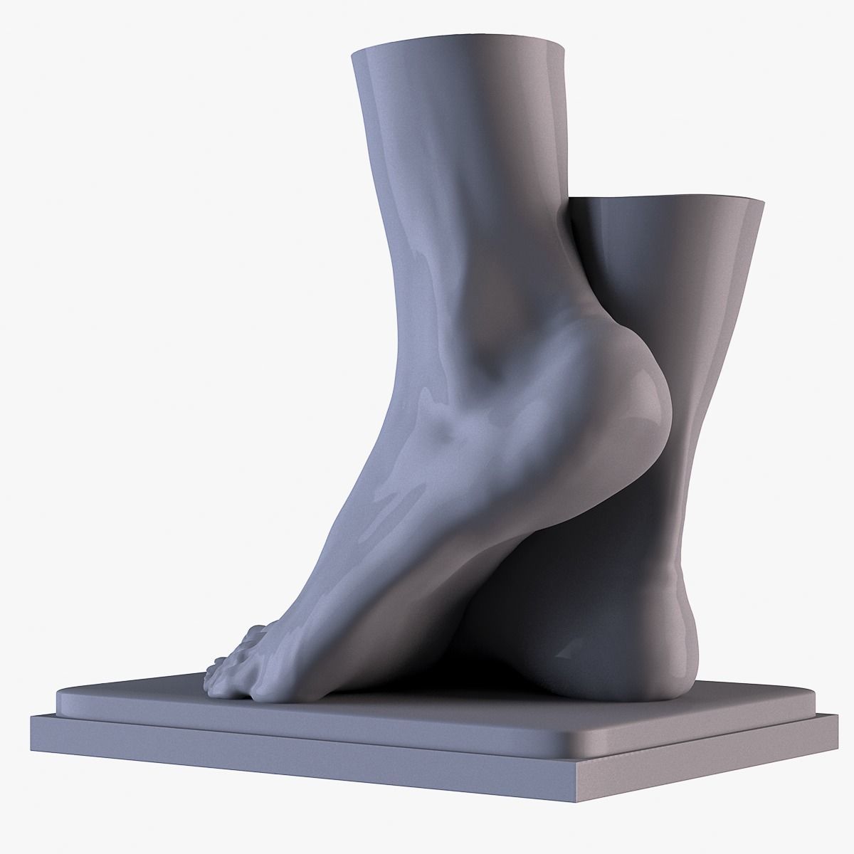 Foot Vase 3D print model_9
