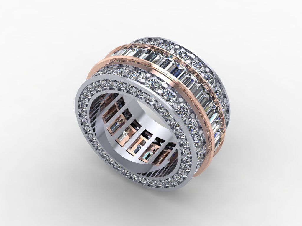 Ring roration full diamond 3D print model_6