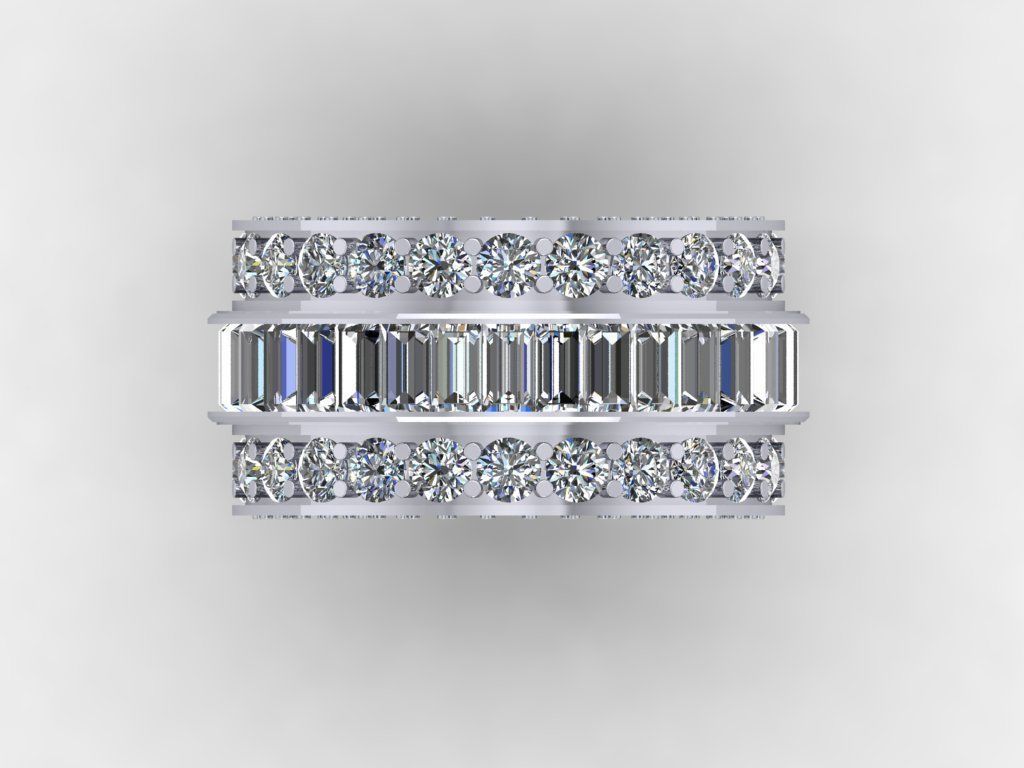 Ring roration full diamond 3D print model_4