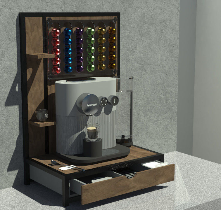 Nespresso Expert with capsule dispatcher 3D model_25