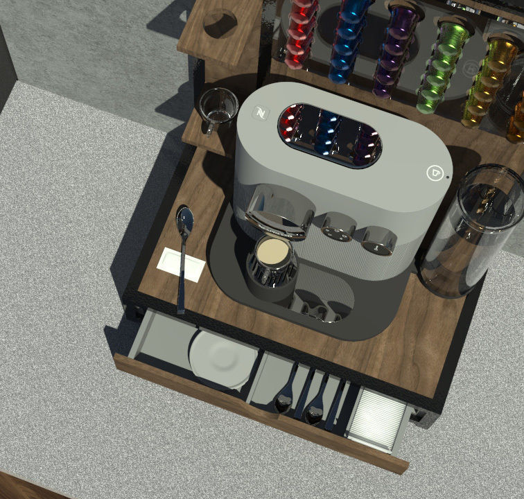 Nespresso Expert with capsule dispatcher 3D model_22