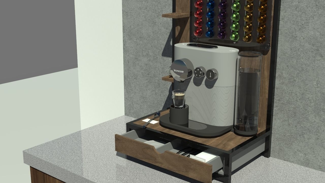 Nespresso Expert with capsule dispatcher 3D model_6