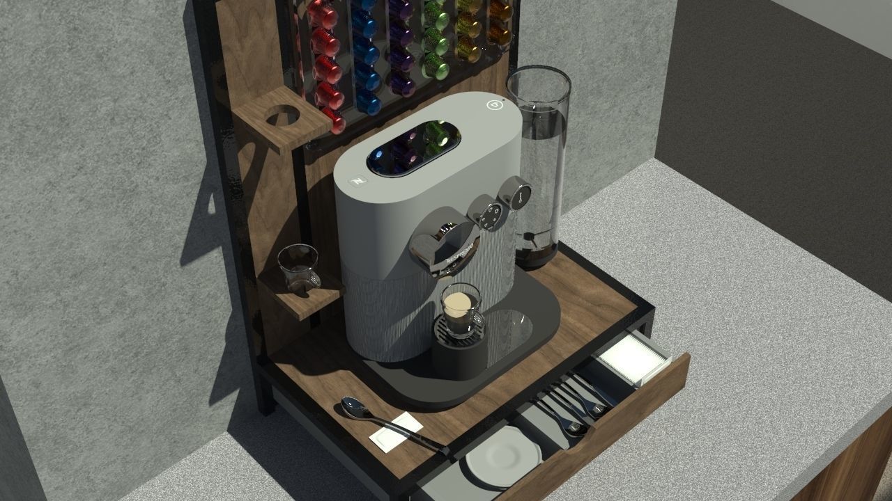 Nespresso Expert with capsule dispatcher 3D model_5
