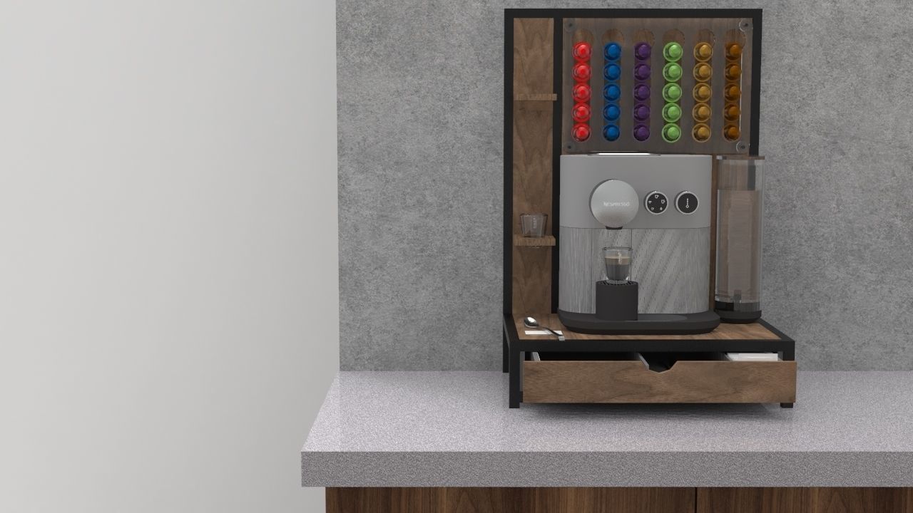 Nespresso Expert with capsule dispatcher 3D model_3