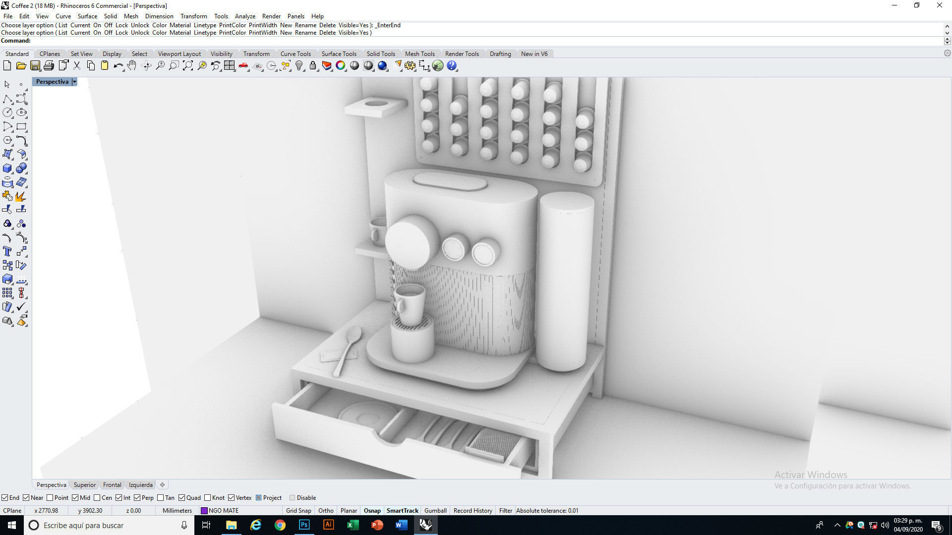 Nespresso Expert with capsule dispatcher 3D model_17