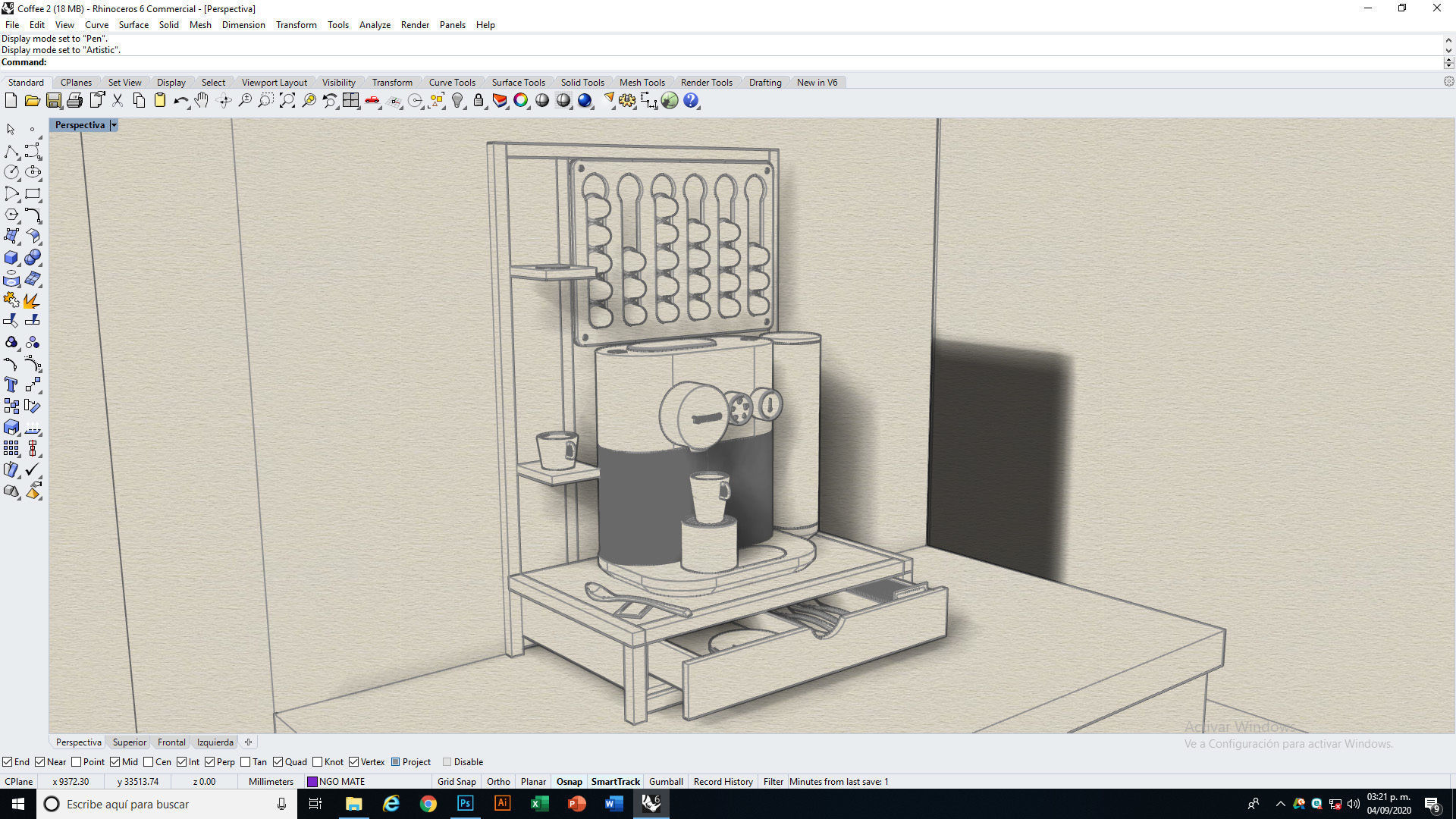 Nespresso Expert with capsule dispatcher 3D model_11