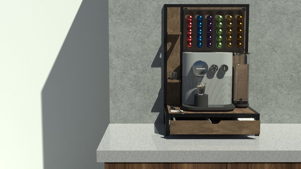 Nespresso Expert with capsule dispatcher 3D model_8