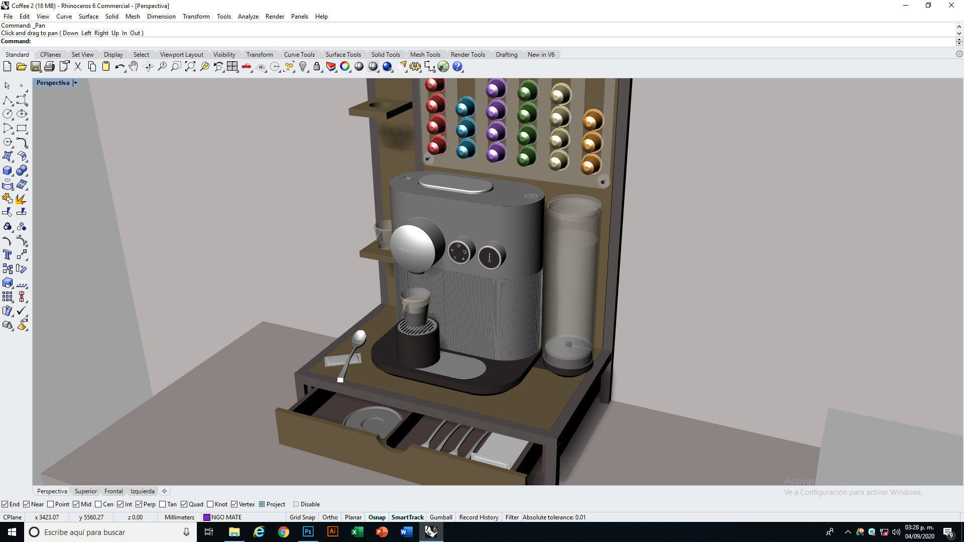 Nespresso Expert with capsule dispatcher 3D model_19