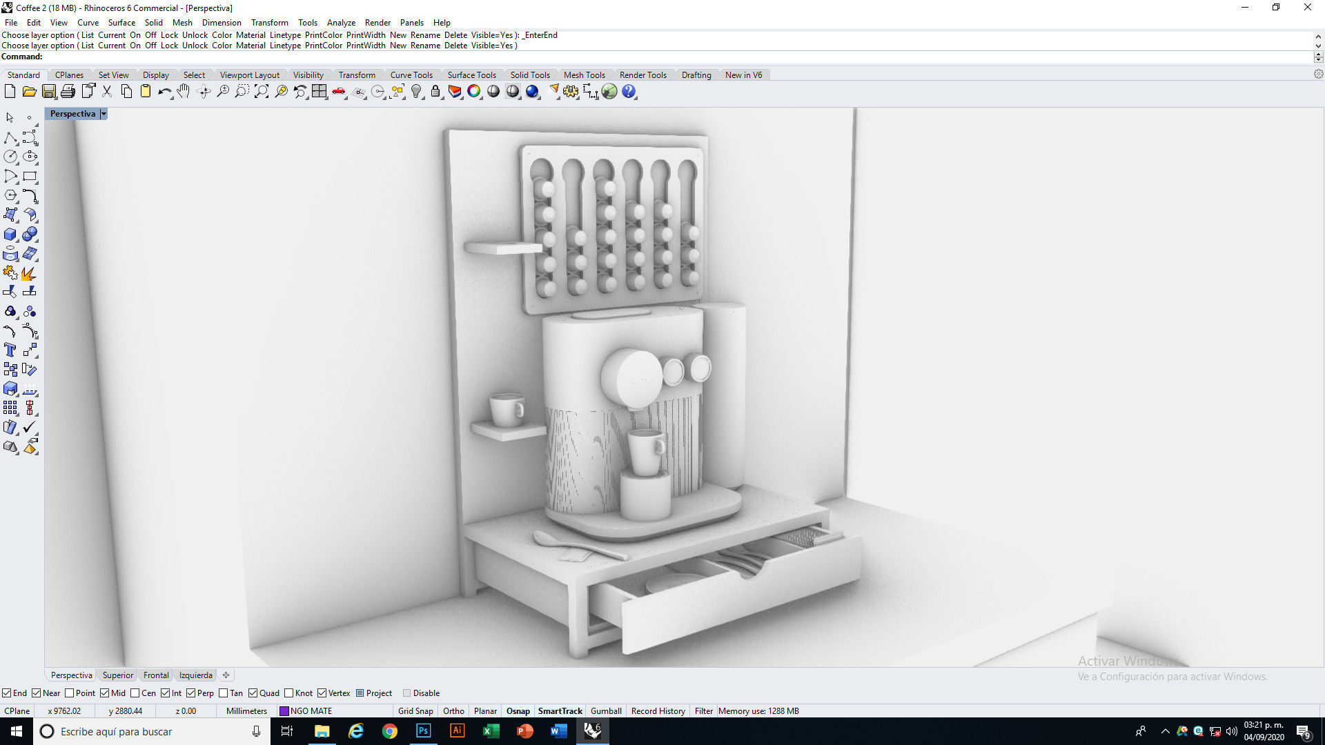 Nespresso Expert with capsule dispatcher 3D model_10