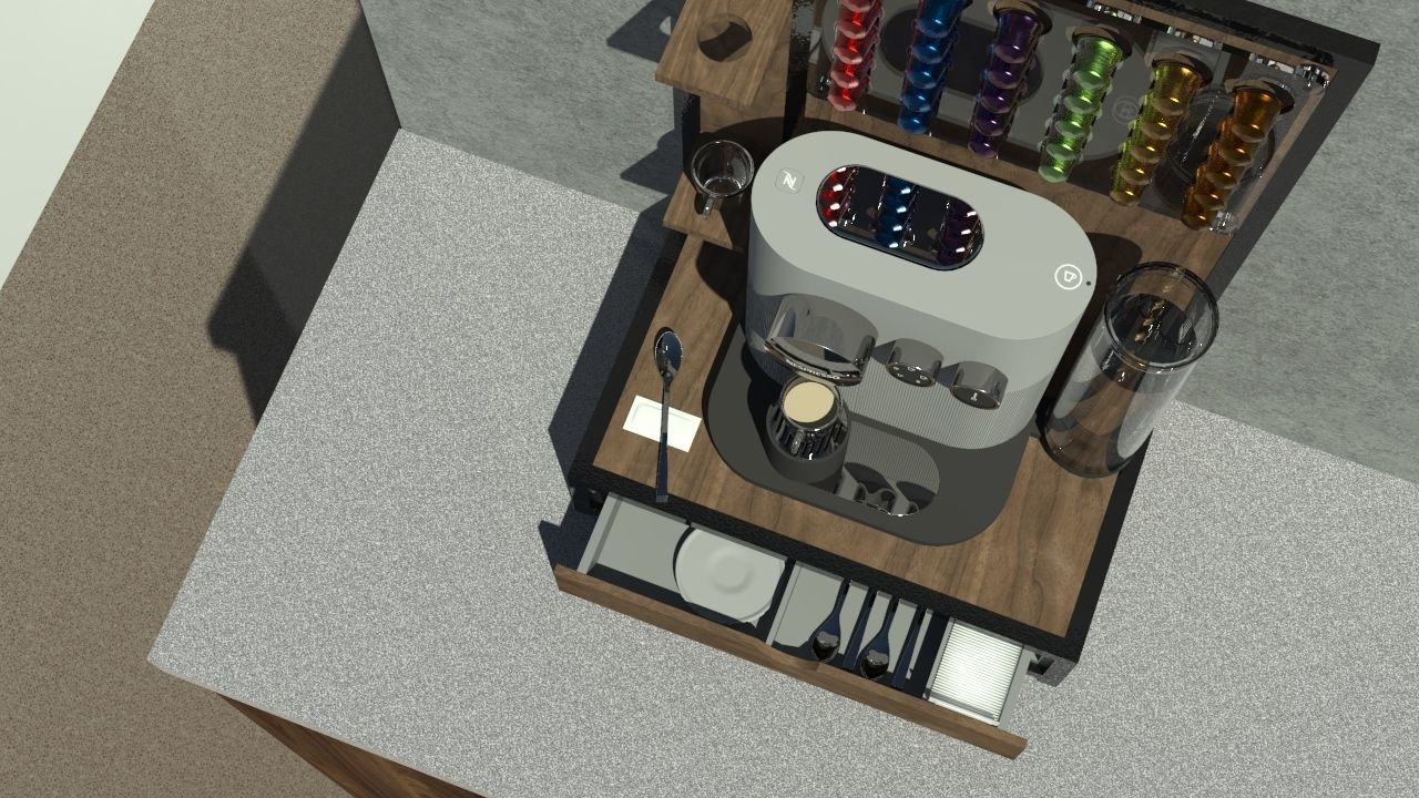 Nespresso Expert with capsule dispatcher 3D model_7