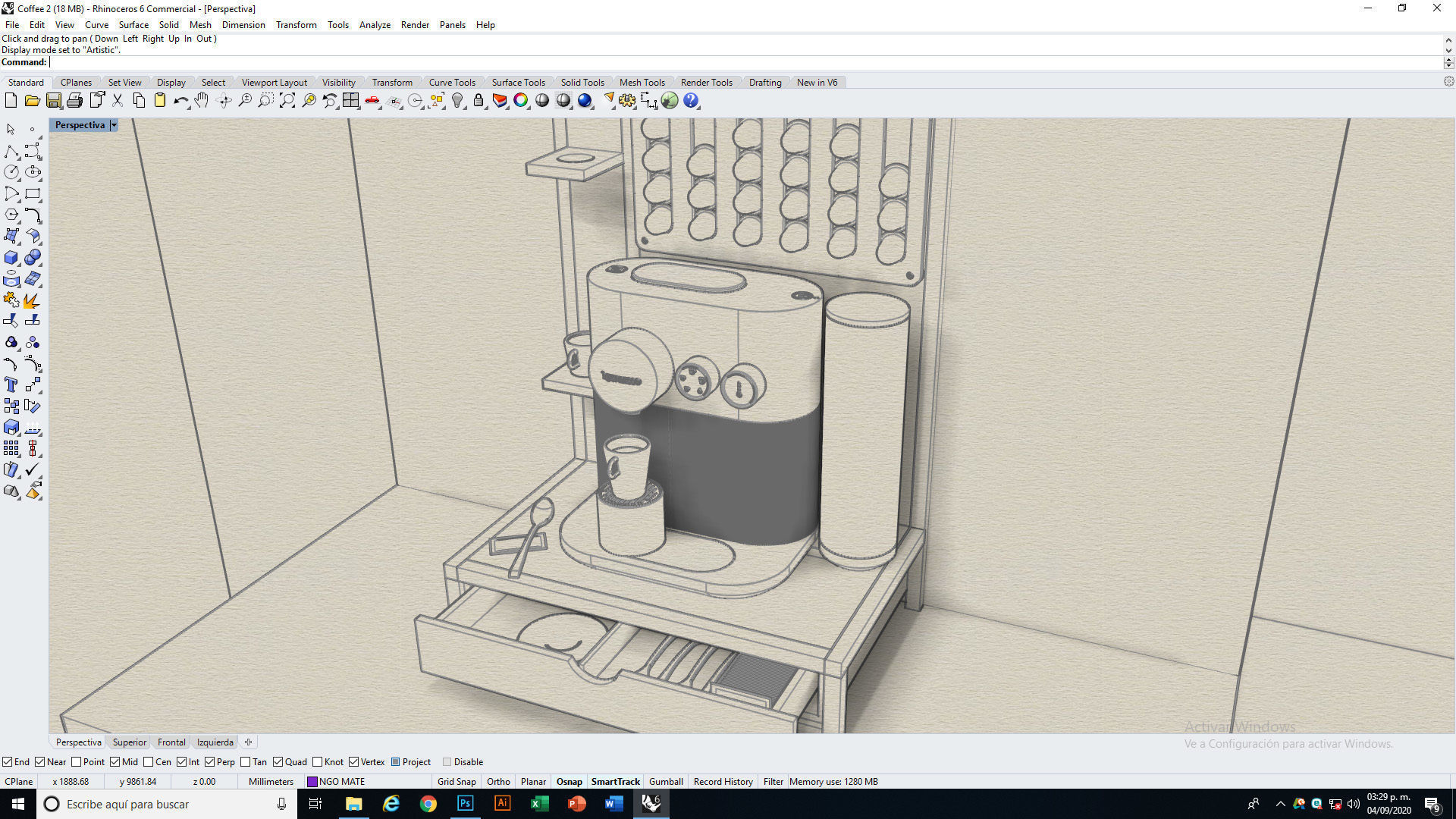 Nespresso Expert with capsule dispatcher 3D model_18