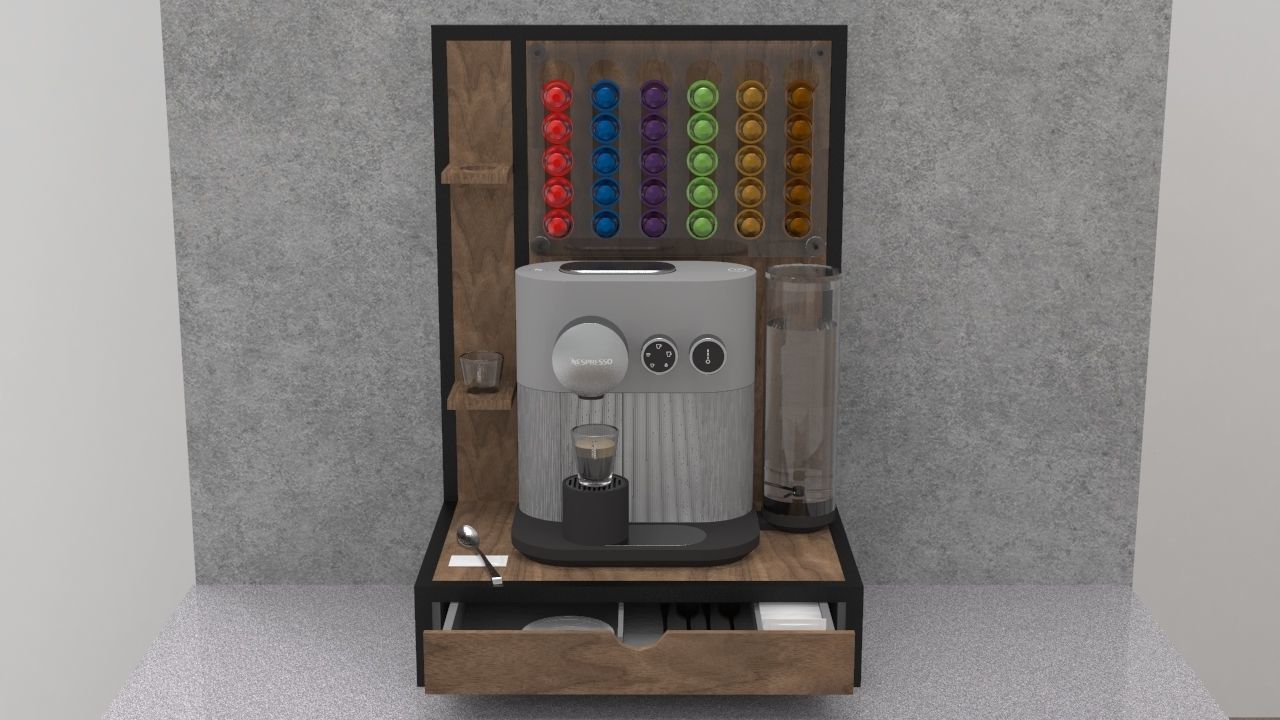 Nespresso Expert with capsule dispatcher 3D model_2