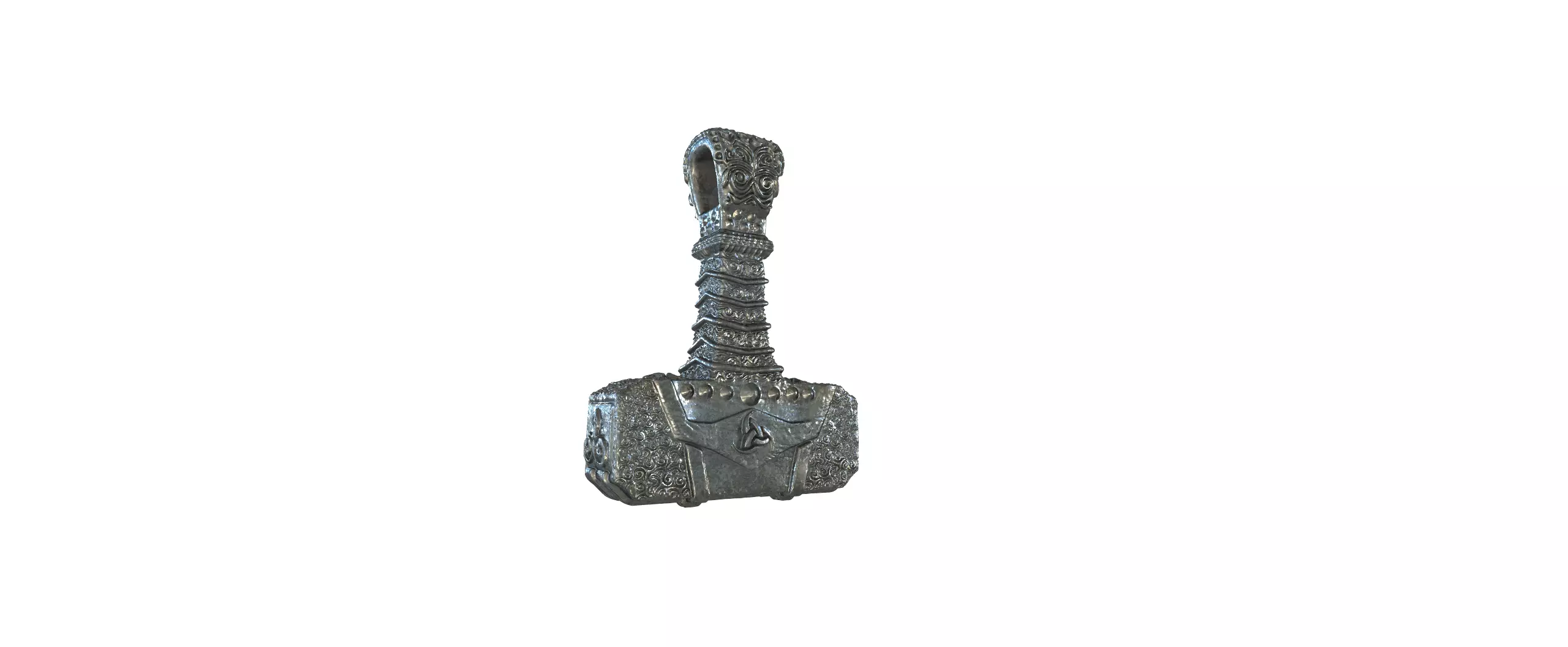 Stylized pendant Thor Hammer 3D print model