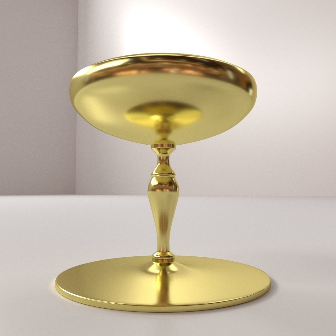 Chalice golden cup 3D model_2