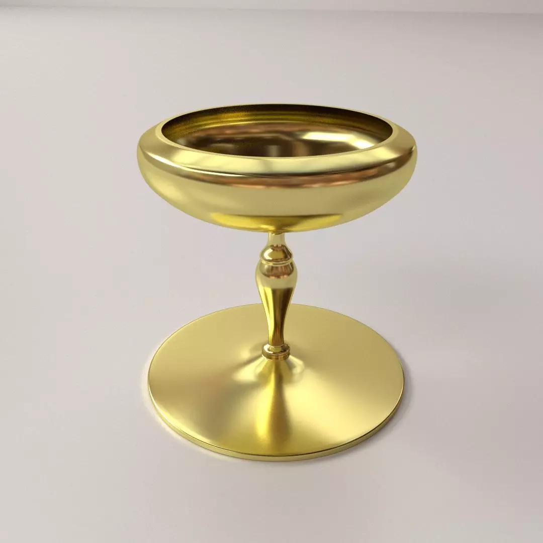 Chalice golden cup 3D model_0
