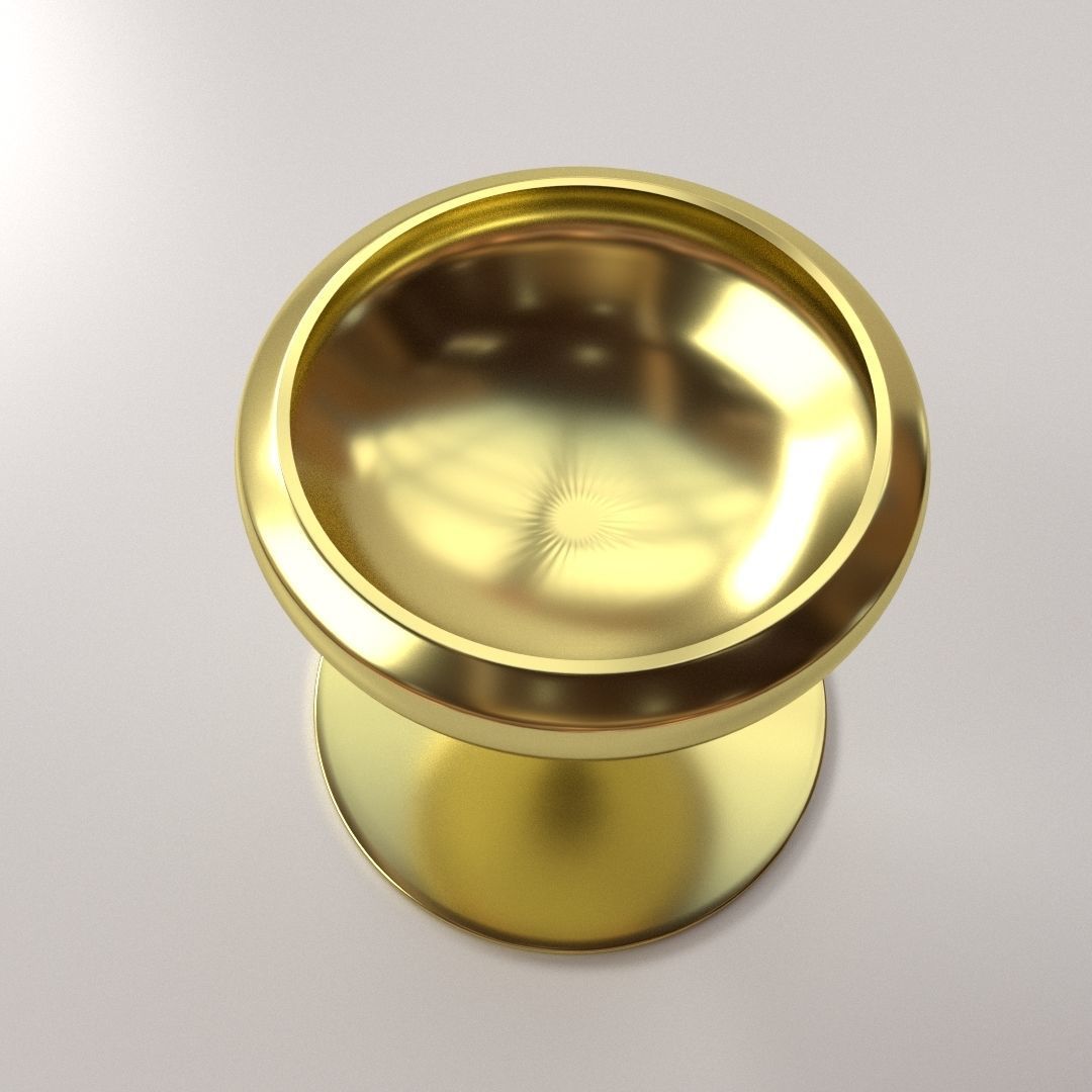 Chalice golden cup 3D model_1