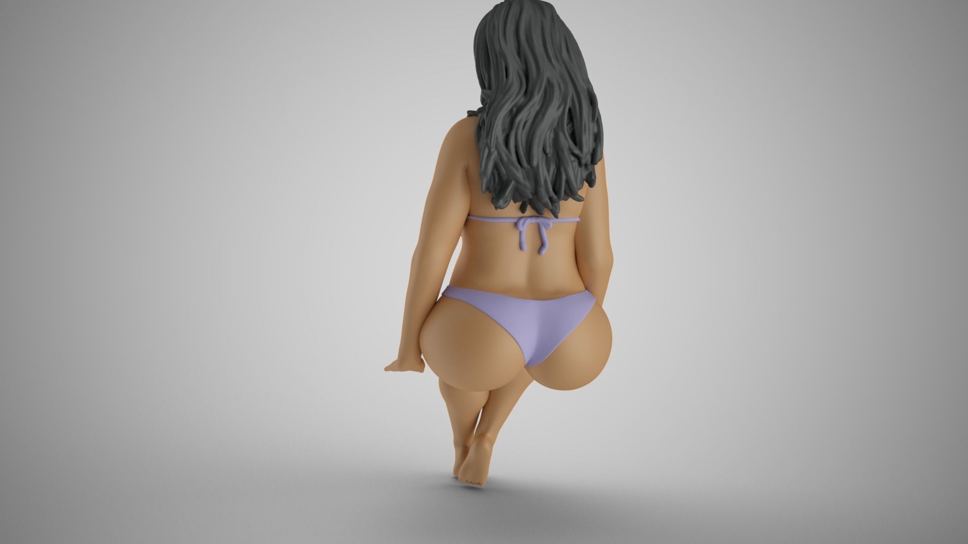 Sitting Woman Thinking 3 3D print model_9