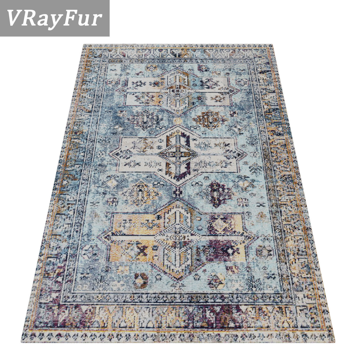 Rug Set 1418 3D model_2