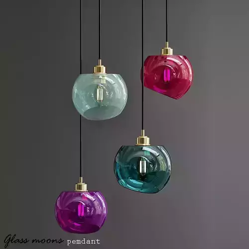Glass moons pendant