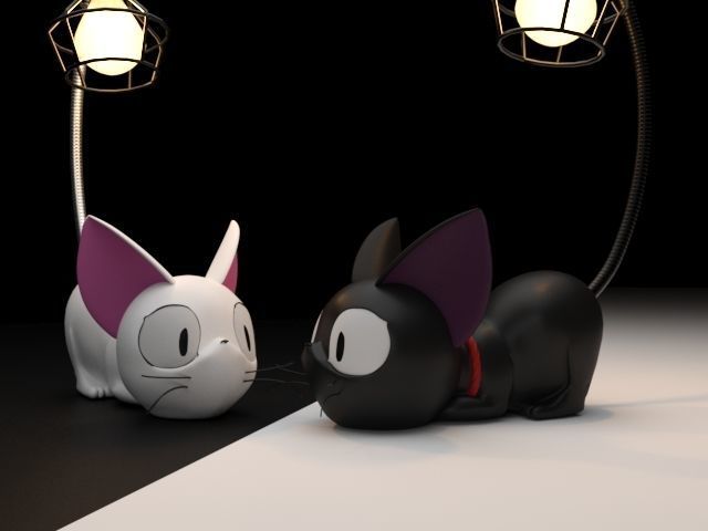 Cat Lamp 3D model_4