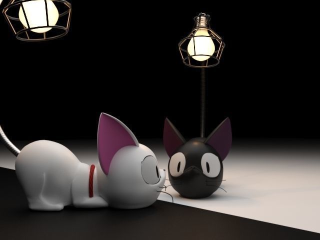 Cat Lamp 3D model_3