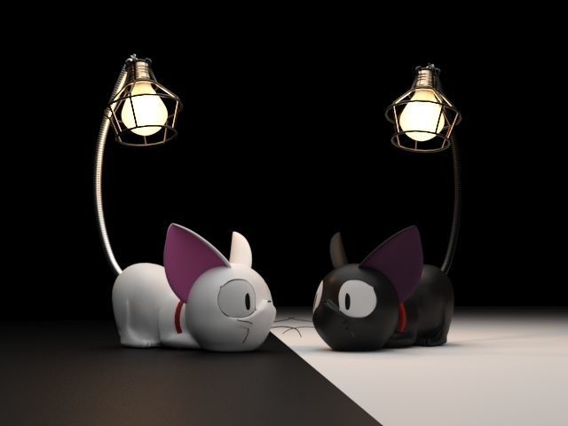 Cat Lamp 3D model_2