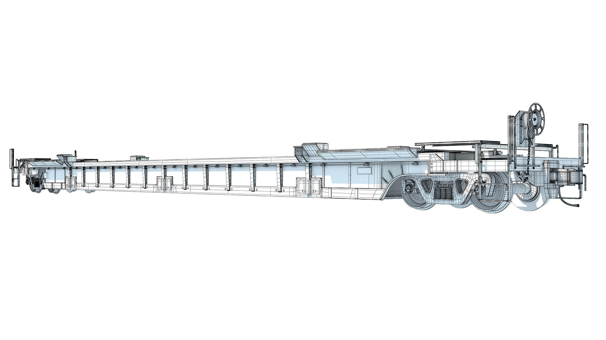 Double Stack Railcar 3D model_14