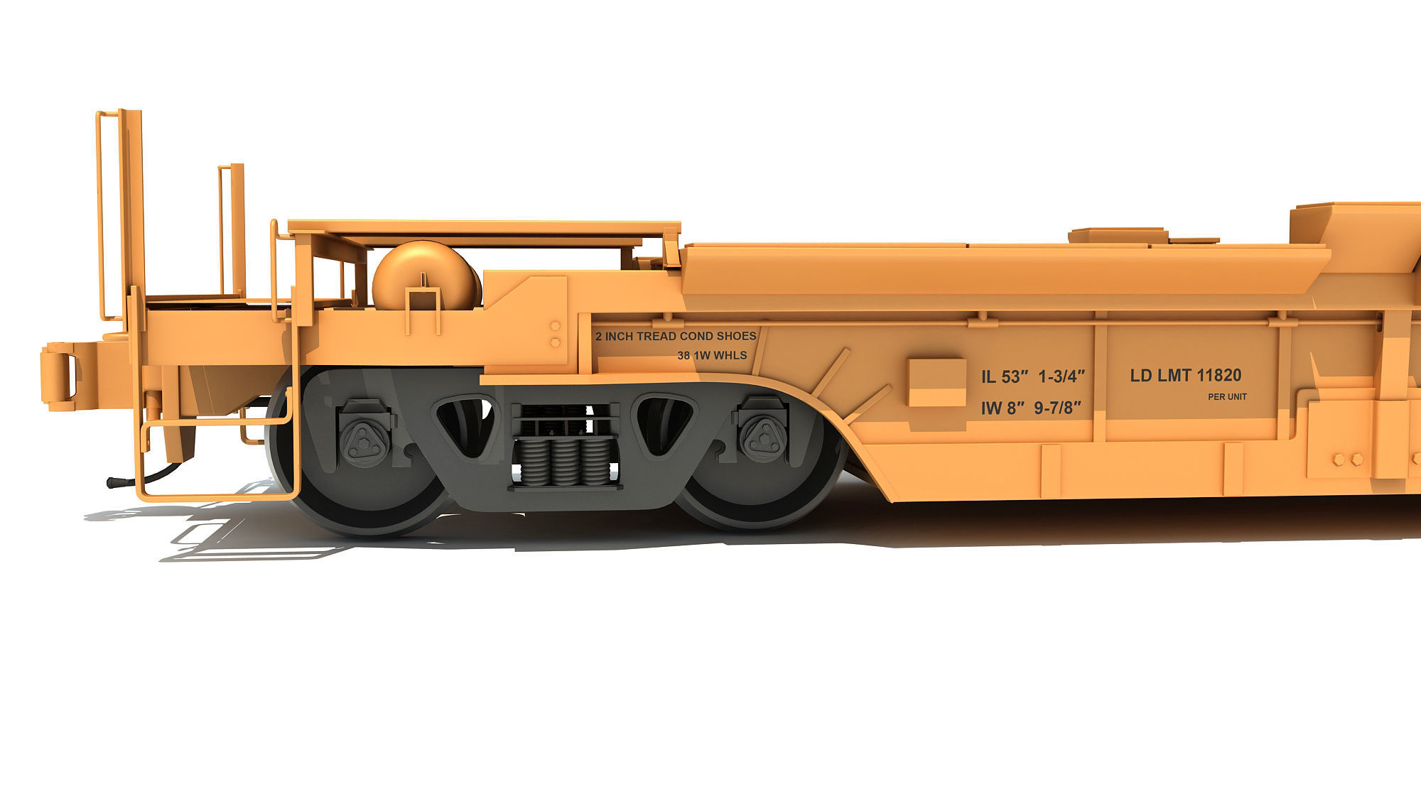 Double Stack Railcar 3D model_11