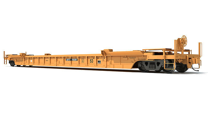 Double Stack Railcar 3D model