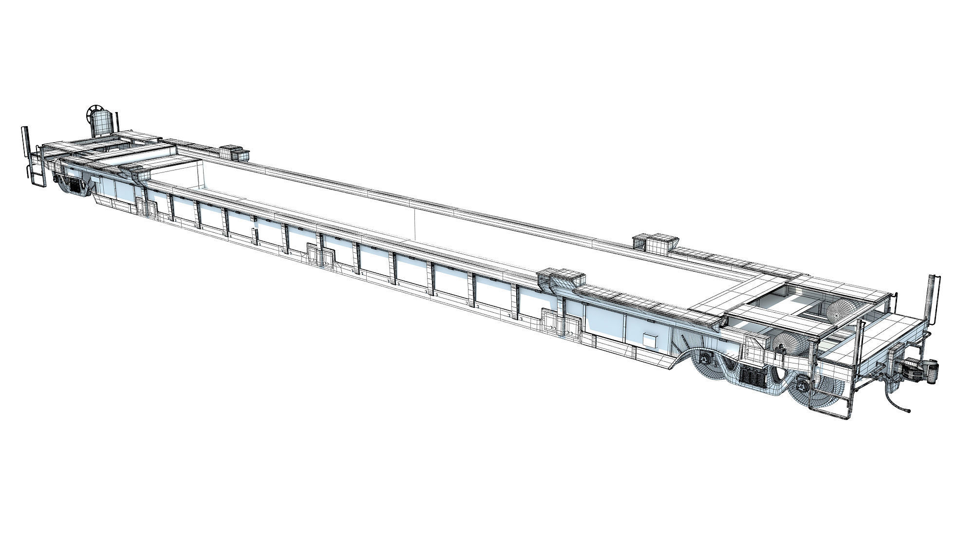 Double Stack Railcar 3D model_13