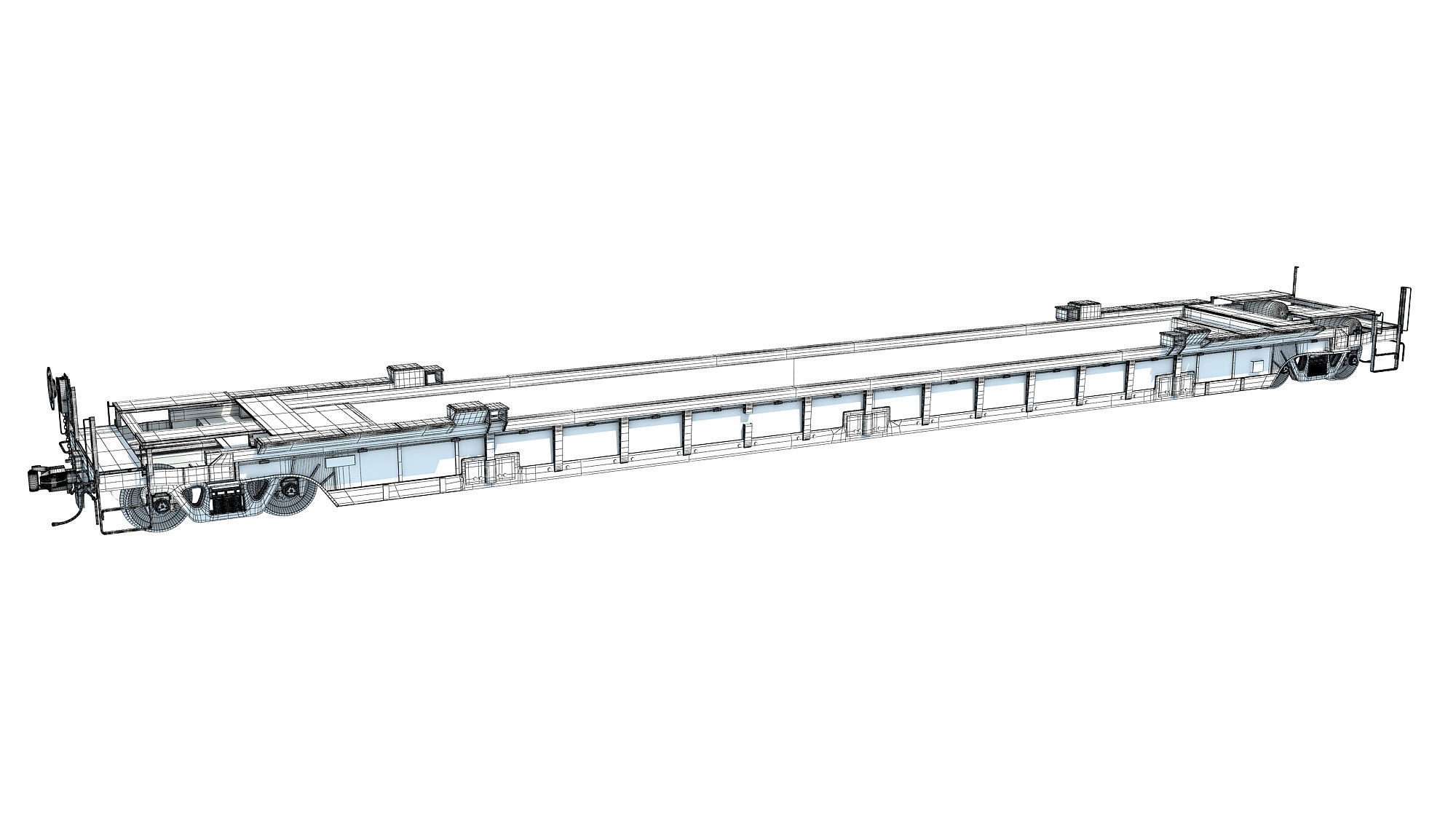 Double Stack Railcar 3D model_12