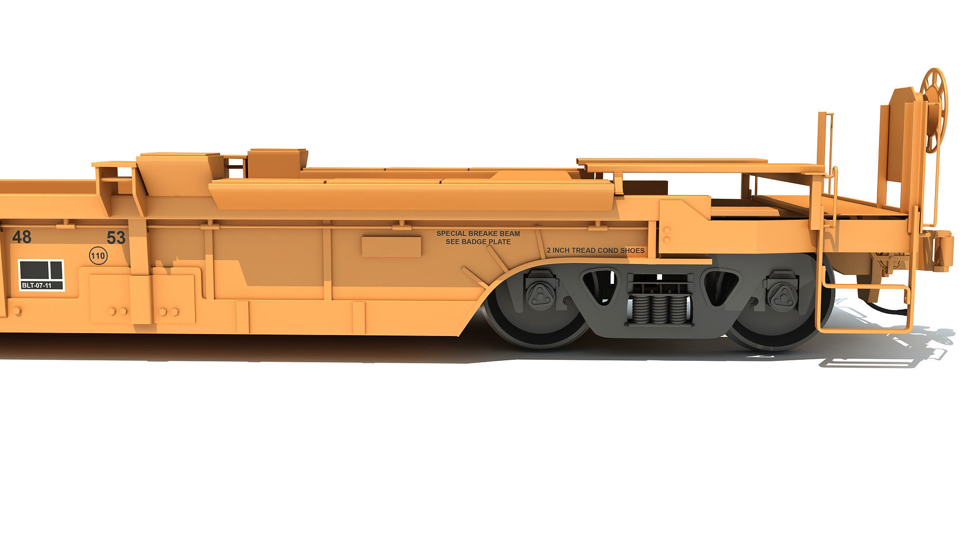 Double Stack Railcar 3D model_8