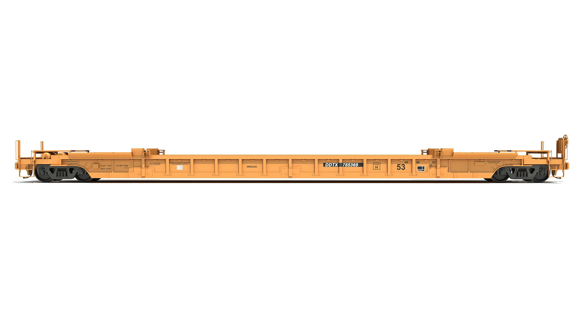 Double Stack Railcar 3D model_6